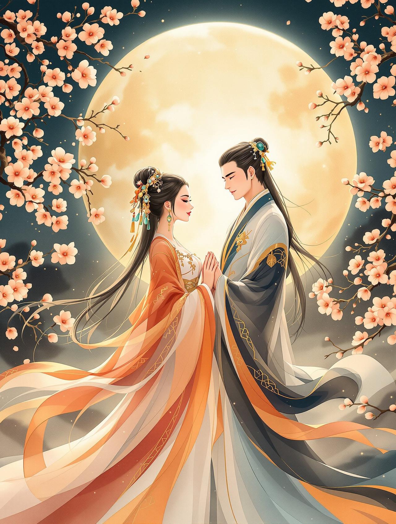 包子漫画 - 月下海棠，海棠花开月正圆，只羡鸳鸯不羡仙